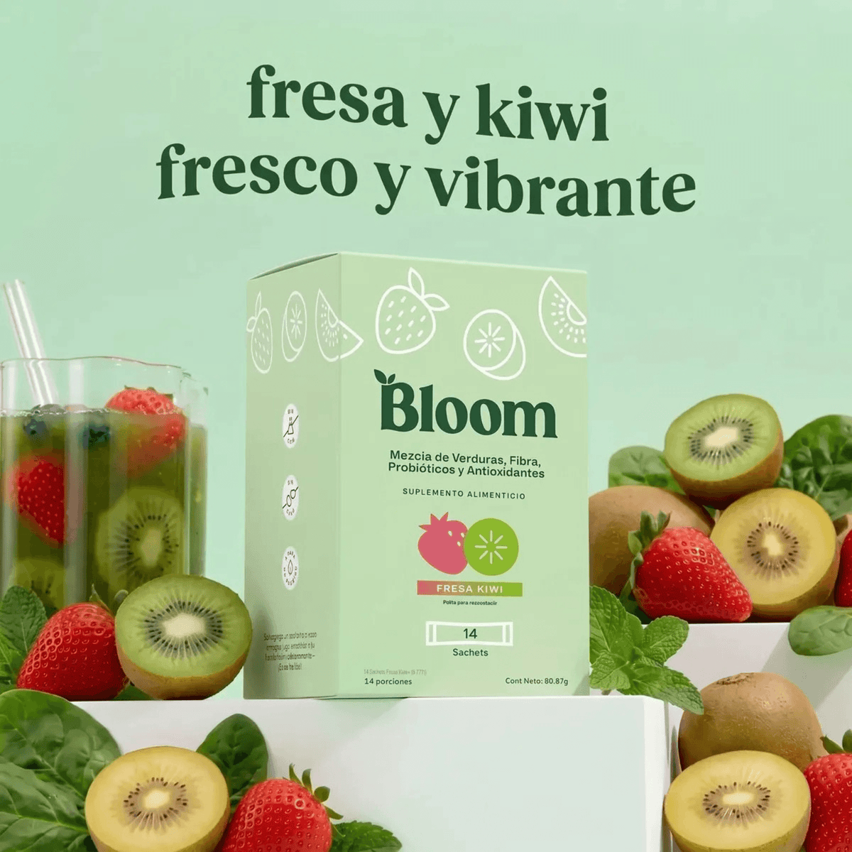 Greens Sabor Fresa Kiwi 14 Sachets