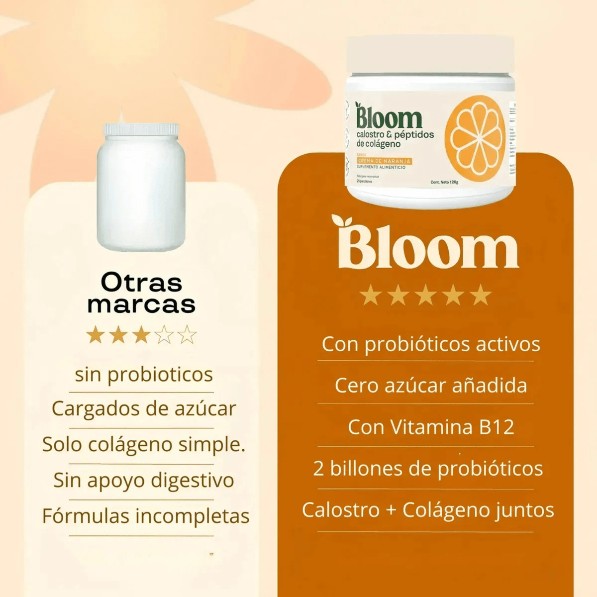 Calostro Con Colágeno Sabor Crema De Naranja