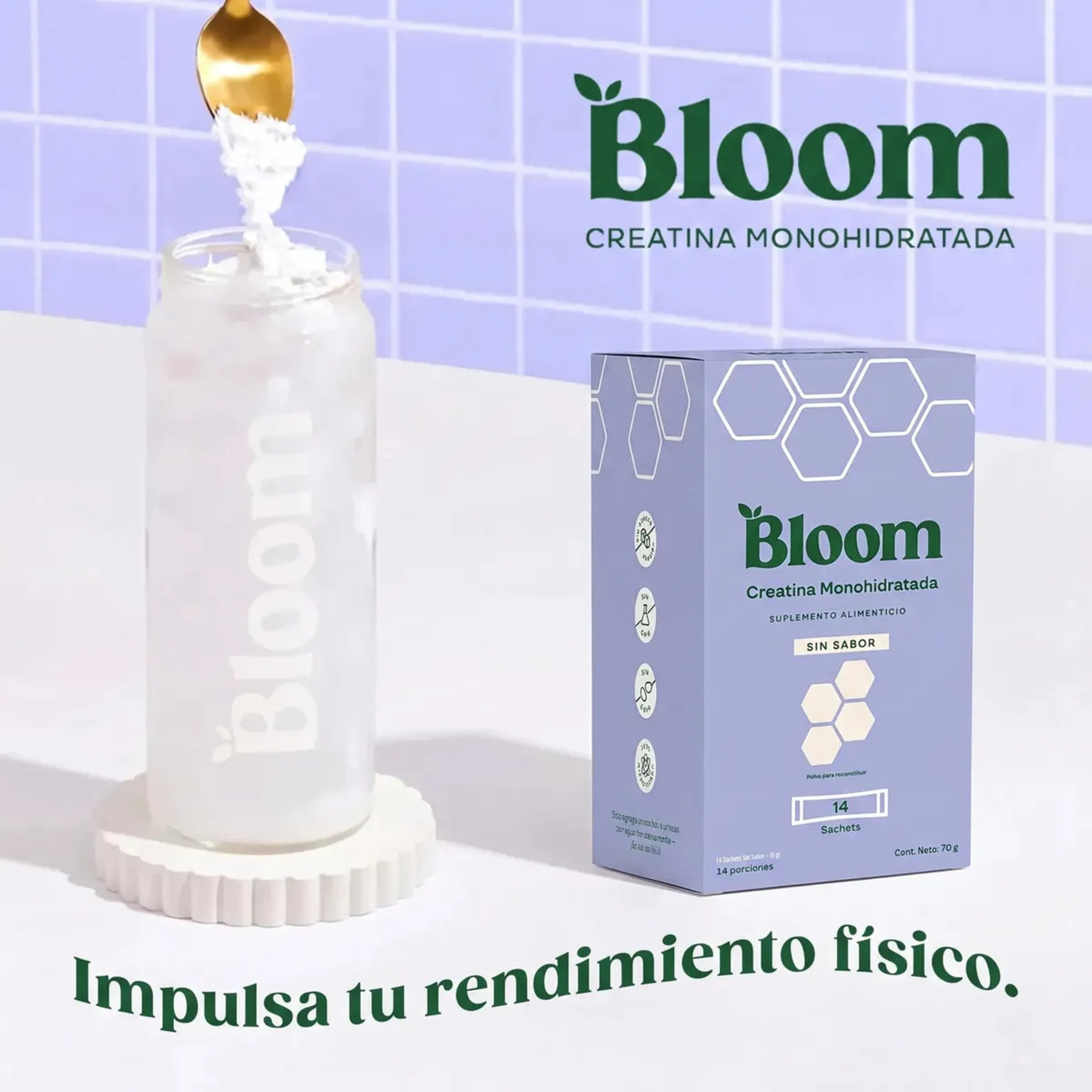 Bloom Creatina sin Sabor 14 sobres
