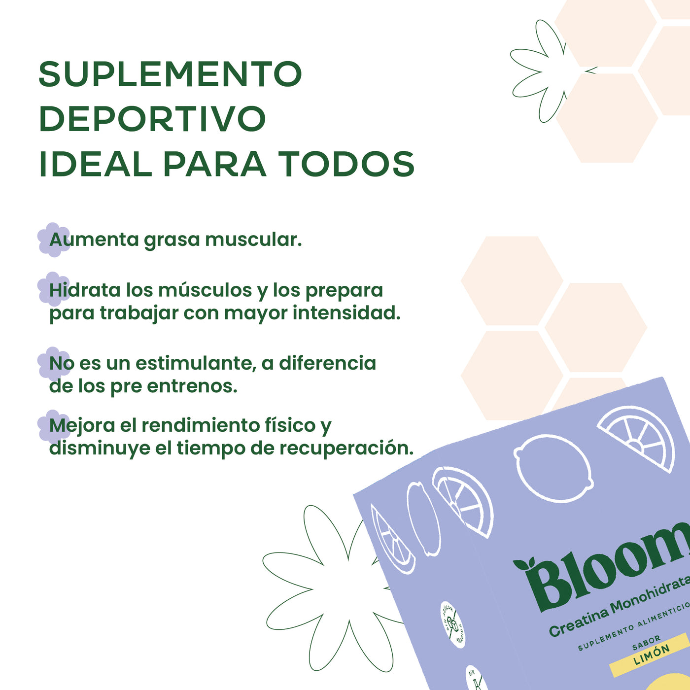 Creatina Sabor Limón 14 Sobres