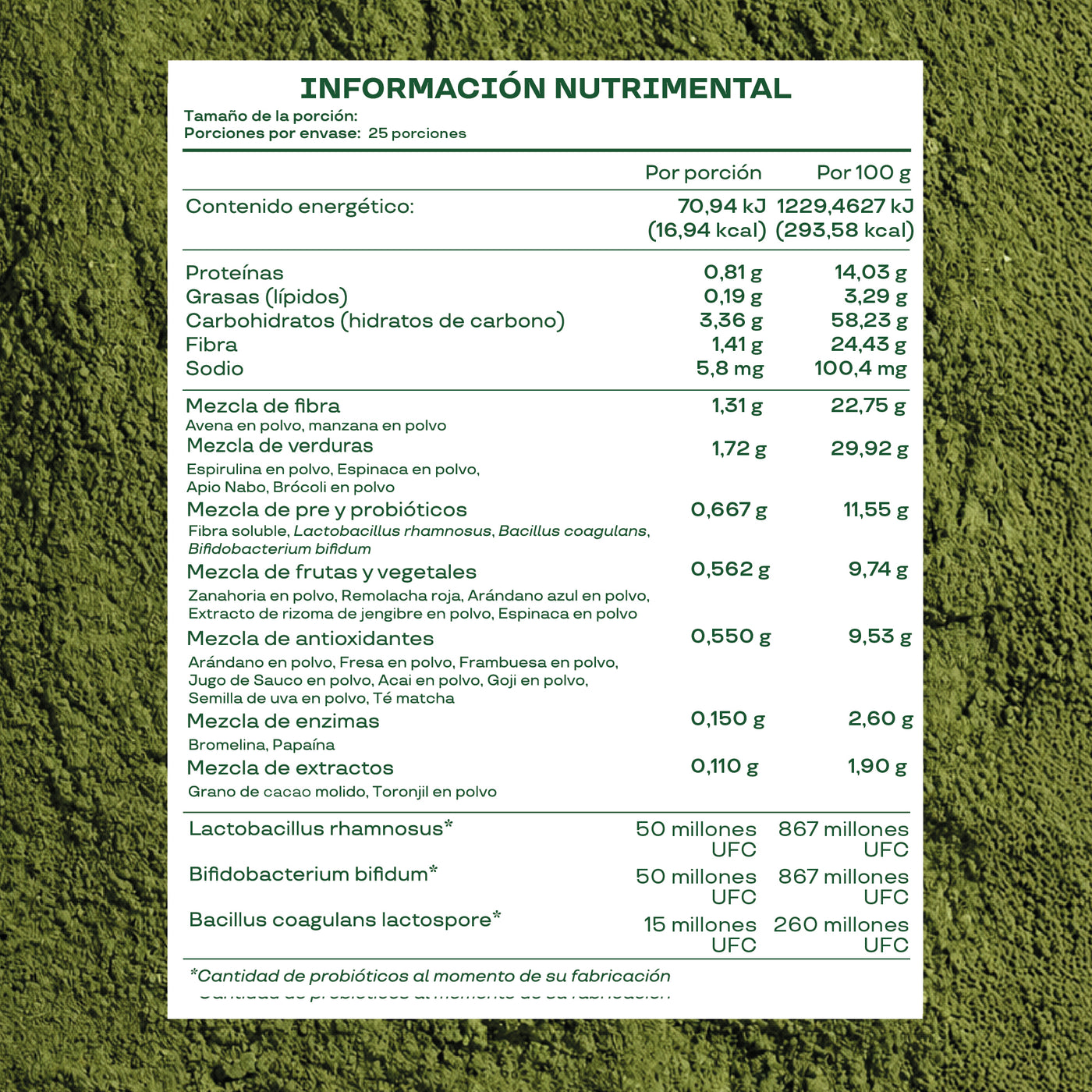 Greens Sabor Fresa Kiwi- 25 Porciones