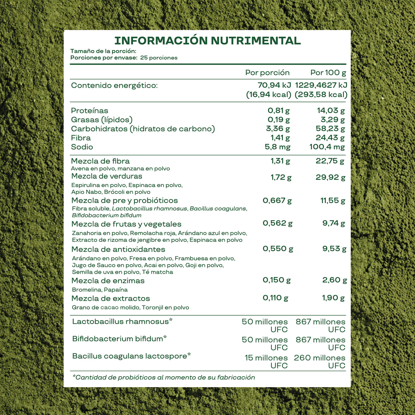Greens Sachets Variedad De Sabores 15 sobres