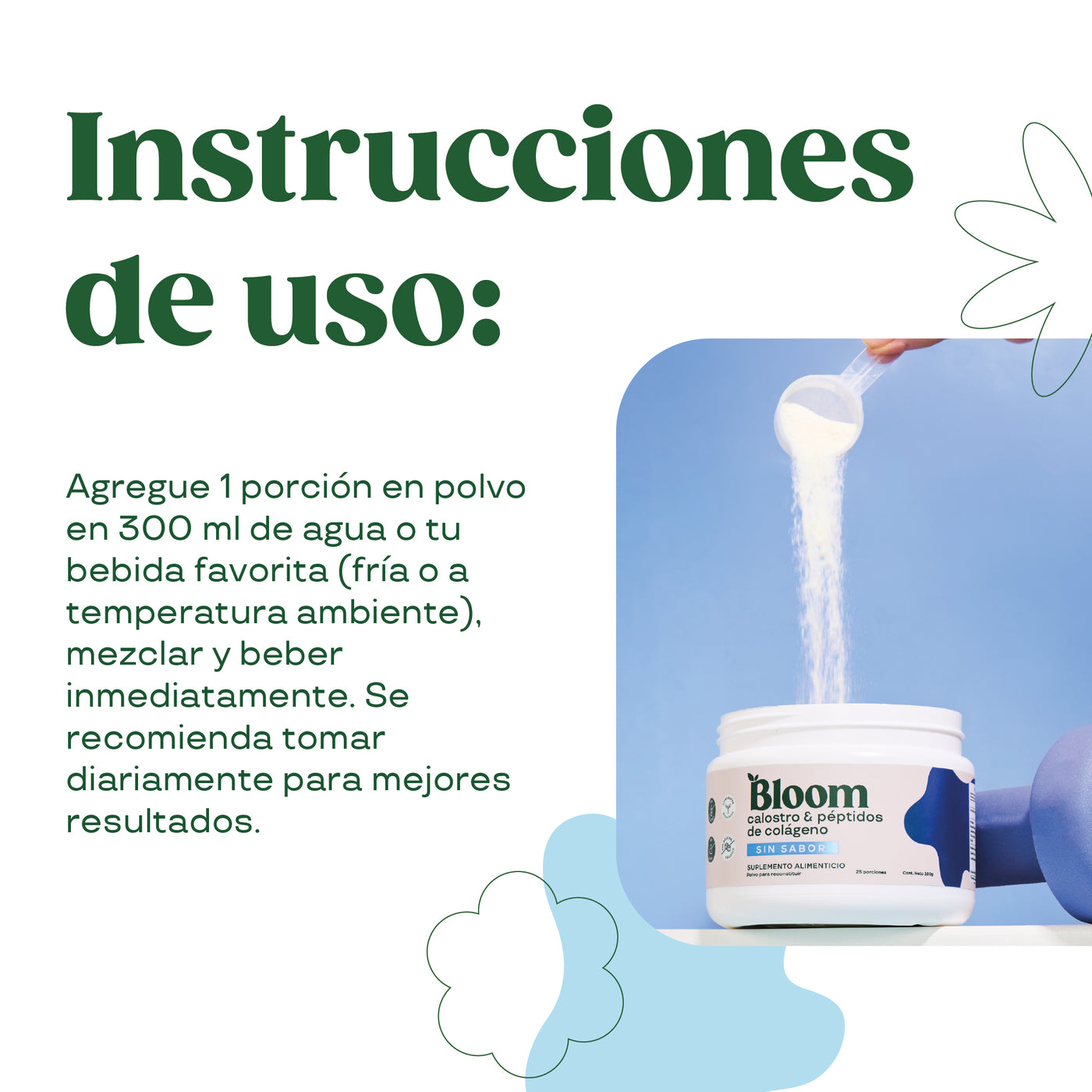 Bloom Calostro Con Colágeno Hidrolizado Sin Sabor